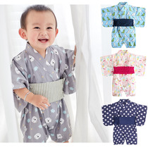 宝宝连体衣日本夏季连身衣婴幼儿爬服薄款婴儿哈衣浴衣 日系和服