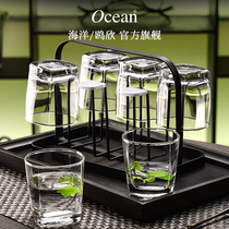 Ocean进口玻璃杯家用待客杯子喝水绿茶杯果汁啤酒杯耐热高档套装