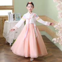 朝鲜族韩服女童民族风服装古装学生表演刺绣花宝宝节日潮流演出服