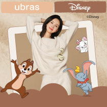 ubras陈都灵同款迪士尼联名半边绒家居服套头睡衣套装舒适保暖冬