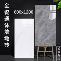 佛山通体大理石瓷砖600x1200现代简约客厅灰白色地板砖大板墙面砖
