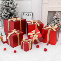 圣诞节新年元旦装饰红色礼品礼物盒摆件美陈堆头商场橱窗场景布置