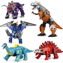 变形玩具恐龙合体金刚霸王龙模型拼装工程车机器人4儿童8男孩5岁6