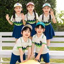 英伦学院风绿色校服套装小学生年级班服夏季新男女童幼儿园演出服
