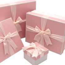 伴手礼盒公主粉送女友礼物情人节表白礼品盒大号可放相框送拉菲草