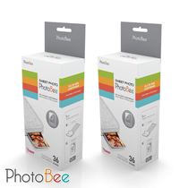 PhotoBee便携式照片打印机防水背胶型相纸两盒（72张）