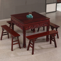 红木家具餐桌酸枝木八仙桌仿古正方形四方桌椅中式高端饭桌艺术