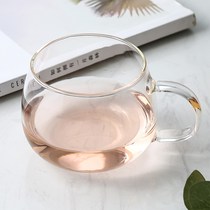 加厚花茶杯玻璃小茶杯品茗杯功夫茶具耐热带把透明玻璃杯泡茶杯子