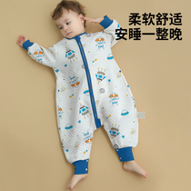 棉布树儿童睡袋春秋款纯棉分腿睡袋婴儿宝宝空调房防踢被四季通用