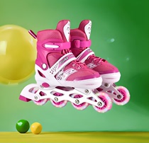 男童溜冰鞋12岁以上女童夏季透气轮滑初学可调节大小极限鞋大女童