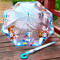 新品奥特曼儿童雨伞透明款幼儿园可爱卡通透明宝宝学生男女自动伞