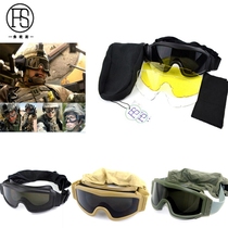 户外射击运动军版s战术眼镜沙漠风镜护目镜军迷防风防雾防沙镜