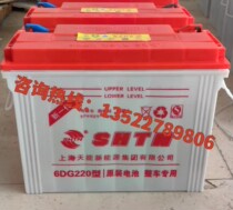 上海天能水电池6DG220型 拉货拉客三轮车 工程车 叉车 牵引车电瓶