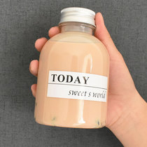250-300-350-400-500ml PET网红塑料瓶子酸奶瓶一次性创意饮料瓶