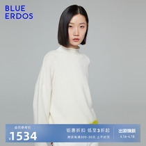 【100%山羊绒】BLUE ERDOS秋冬气质舒适半高领打底简约针织衫女