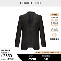 CERRUTI1881男装商务休闲西装男上衣外套条纹修身西服C3916EO011