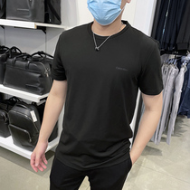 Calvin Klein/CK 男士夏季纯色百搭速干弹力运动透气圆领短袖T恤