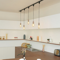 北欧现代简约专业轨道吊灯厨房书房餐厅咖啡厅店铺E27灯泡吊灯具