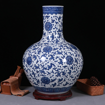 景德镇陶瓷手绘青花瓷花瓶摆件客厅家居装饰品电视柜玄关中式瓷瓶