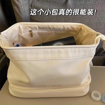 2023新款化妆包女便携式双层大容量旅行洗漱收纳包化妆品收纳盒袋