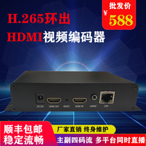 h.265 HDMI环出高清音视频编码器 网络直播推流器 视频监控采集卡