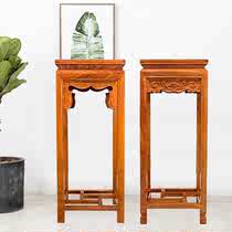 中式花梨木实木花架家用客厅单个红木盆景架摆件花瓶架子古典花几