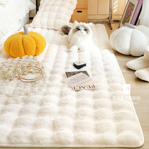蔓越家 法式奶霜 撸猫感秋冬毛绒床边垫卧室地毯客厅茶几垫满铺垫