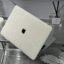 SHELL丨适用于苹果电脑MacBook苹果笔记本Air13M2保护壳M1Pro米白色泰迪绒皮套pro16/15Max冬日14/12寸/15寸