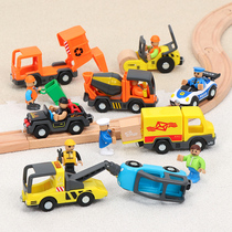 儿童塑料小车玩具车男孩玩具惯性仿真工程车轨道车警车汽车磁性车