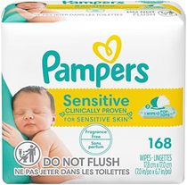 Pampers Baby Wipes Sensitive 3X Pop-Top Packs  168 Count