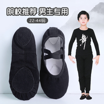 儿童舞蹈鞋男童夏季黑色大码男孩中国舞体操形体鞋芭蕾舞练功鞋白