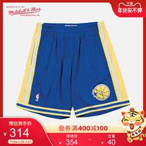 Mitchellness勇士队95-96年SW球迷版复古球裤MN休闲篮球NBA短裤