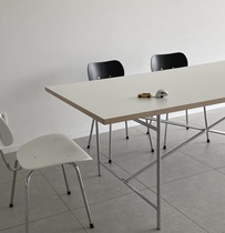 DPstudio中古简约办公桌不锈钢长方形餐桌博主同款会议桌包豪斯