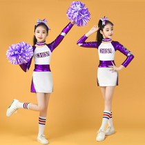 儿童啦啦操服男女学生啦啦队服运动会比赛体操服成人健美操舞蹈服
