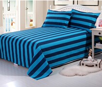 清理库存棉山东手工老粗布床单双人单人床单条纹被套枕套