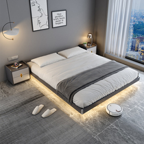 日式榻榻米床现代简约床架无床头床1.5米悬浮床1.8带灯矮床地台床