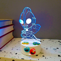 皮卡丘小夜灯卡通3D台灯卧室可爱床头灯创意DIY儿童学生生日礼物
