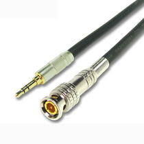 3.5公转Q9 BNC同轴线耳机小三芯转SDI公头解码器数码音频线转接线