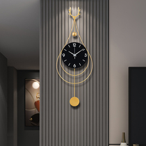 钟表客厅家用免打孔时钟现代简约大气背景墙格栅挂钟艺术装饰挂件