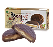 韩国中秋节打糕进口零食韩美禾巧克力打糕花生夹心糯米早餐 186g