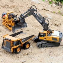 遥控玩具车挖掘机无线仿真电动儿童男孩汽车挖土大号合金工程挖机