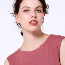韩国珍珠气质耳钉网红耳环女长款简约个性耳坠冷淡风显脸瘦的耳饰