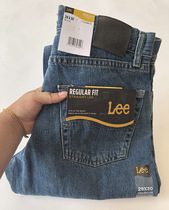 美国正品Lee regular宽松直筒牛仔裤男中腰纯棉无弹200-8976