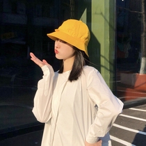 元气可爱少女！日本小黄帽樱桃小丸子软妹学生户外春夏遮阳盆帽子