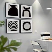 现代抽象客厅装饰画极简黑白艺术墙画小众简约高级感摆画餐厅挂画