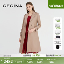 【绵羊皮】GEGINA吉吉娜真皮外套女外套西装领皮衣大衣商场同款
