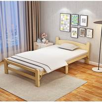 折叠床租房小床90cm店铺单人床午休床实木1.2米办公室木质床家用