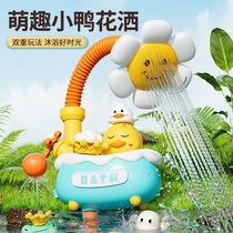 宝宝洗澡小黄鸭玩具婴儿戏水花洒鸭子儿童玩水神器女男孩淋浴电动