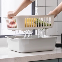 特大号洗菜盆沥水篮新款厨房家用水果篮洗菜篮洗菜沥水盆塑料双层