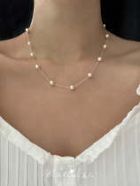 「满天星」 施华洛珍珠 法式优雅高级经典轻奢纯银珍珠项链锁骨链
